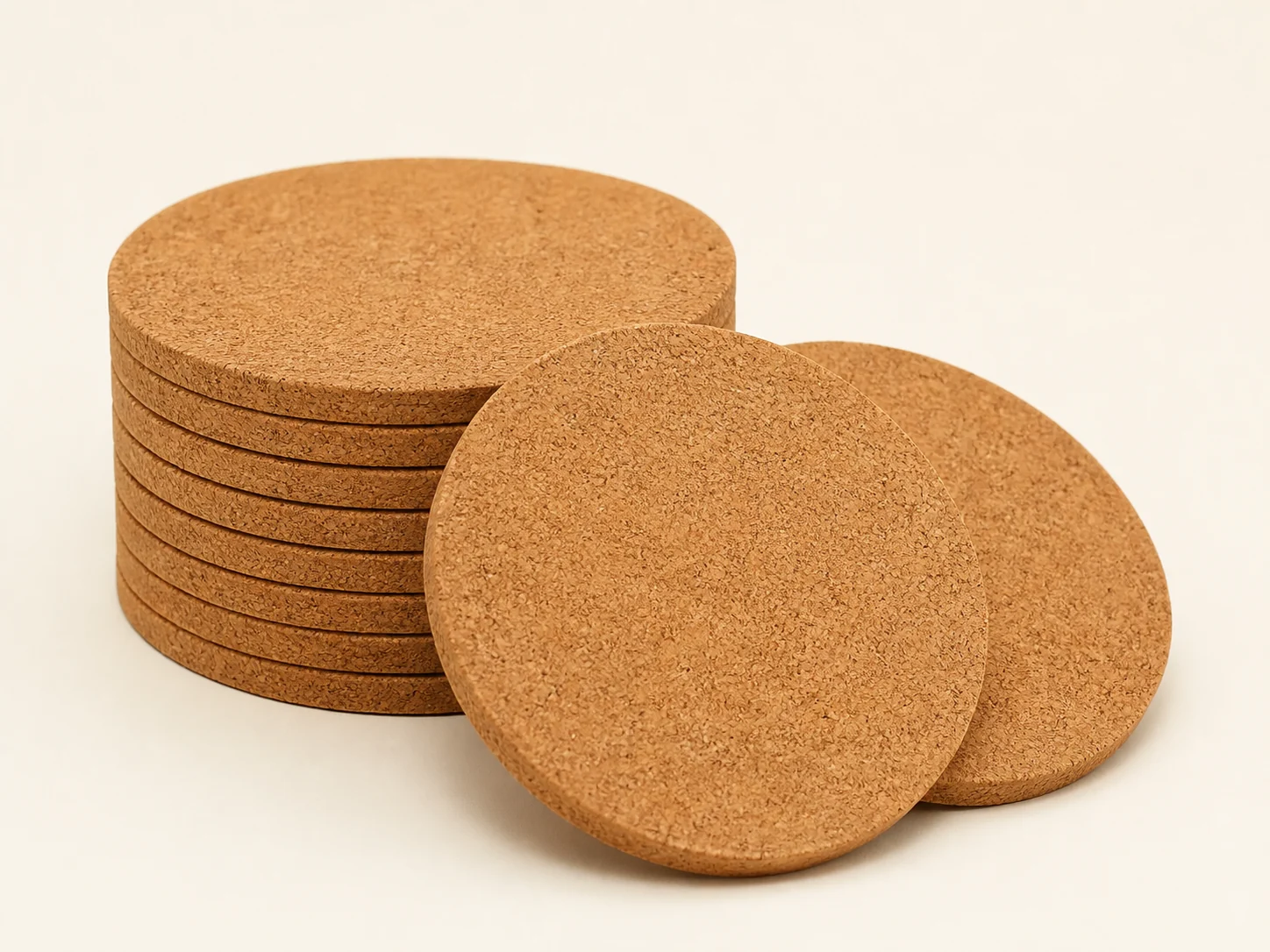 Blank round cork coasters for engraving