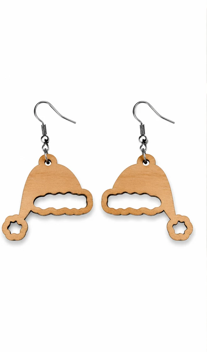 Christmas hat earrings
