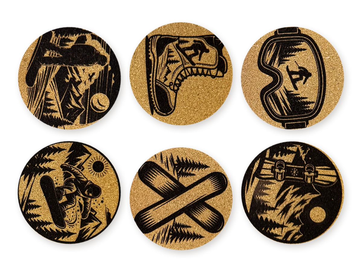 Winter sport coaster set