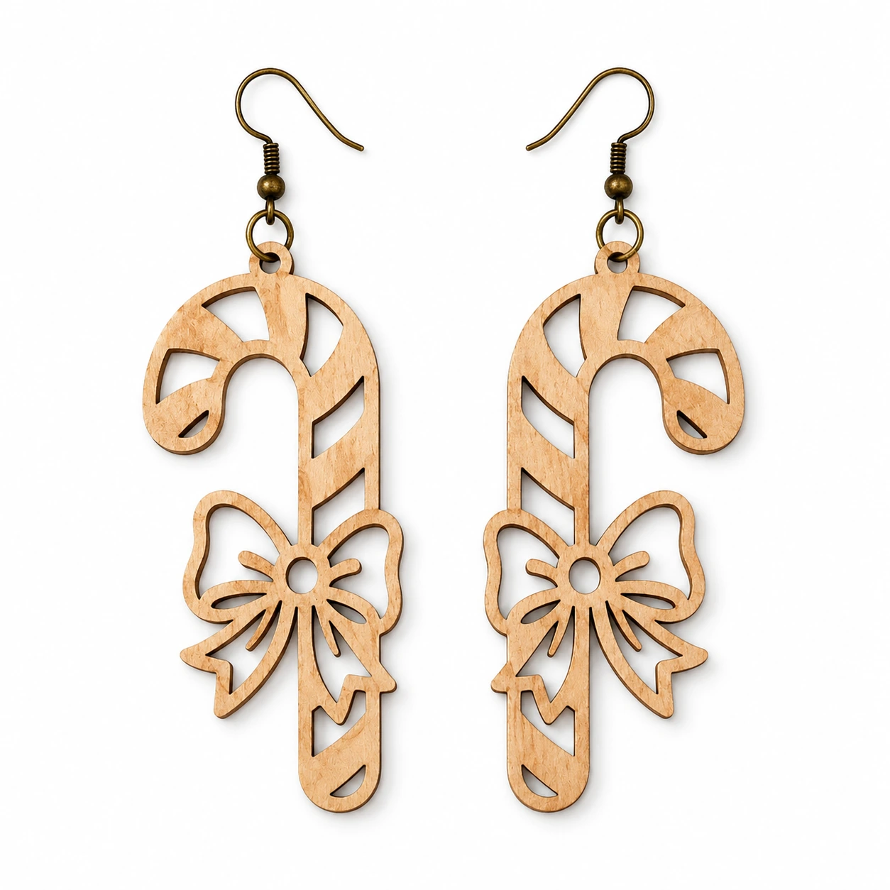 Candy Cane Christmas Earrings