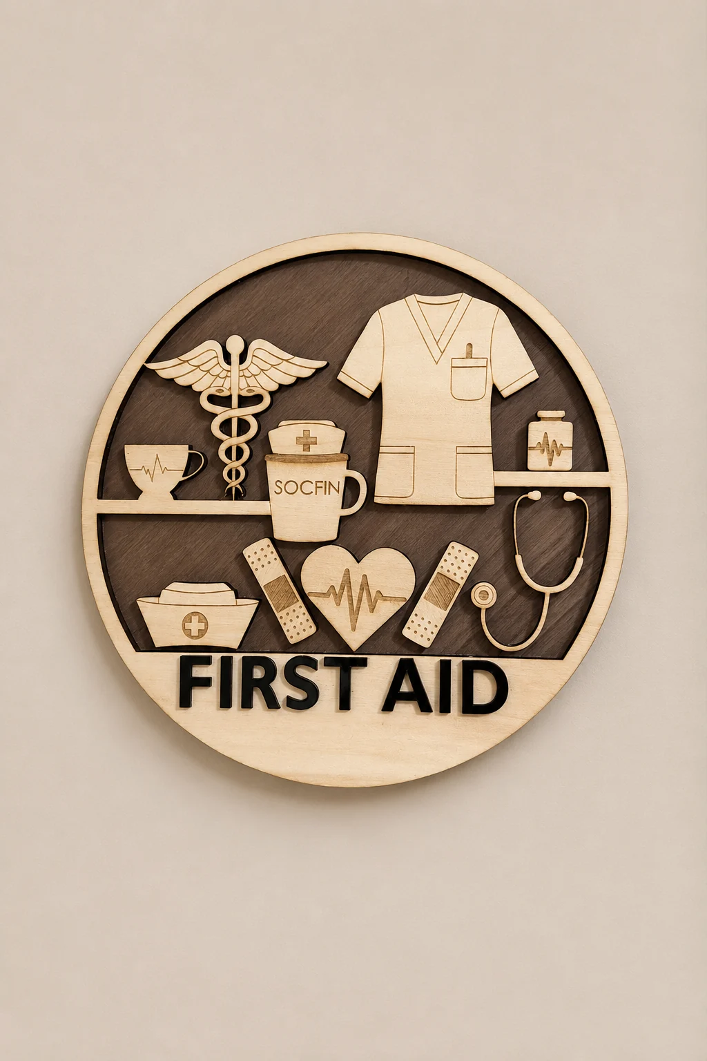 First aid multi-layer sign