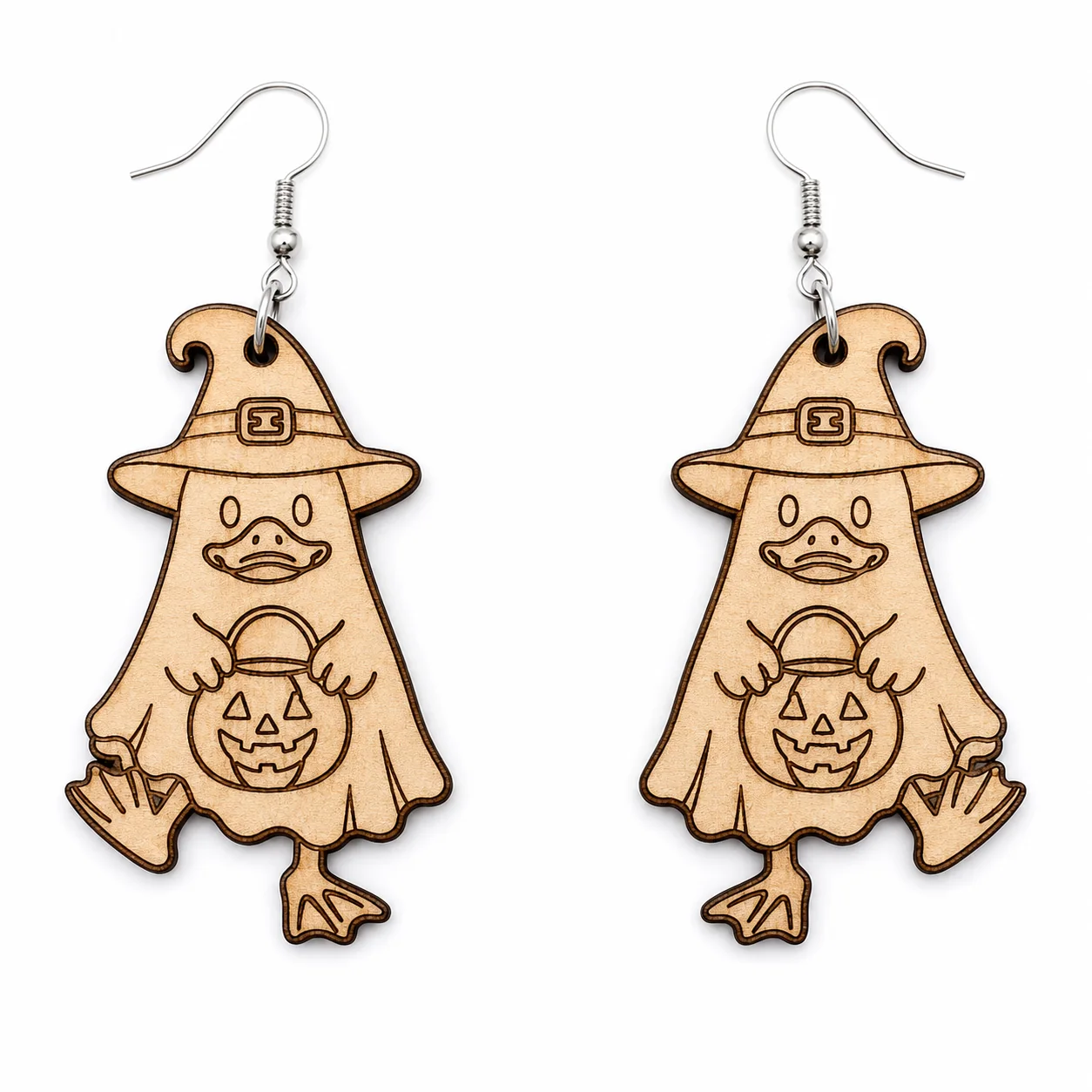 Witch Duck Ghost Halloween Earrings