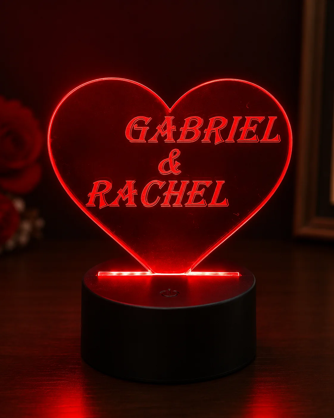 Personalised Heart LED Lamp additional view 1